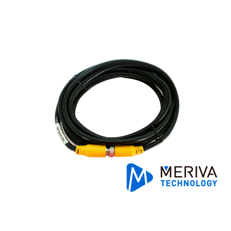 CABLE DIN DE AVIACION 4 PINES MERIVA TECHNOLOGY MCBL30 3M DE LARGO / COMPATIBLE PARA CÁMARAS HD SOLUCION MOVIL / USO EN INTERIORES / CONECTOR HEMBRA - MACHO / NEGRO
