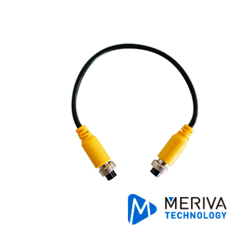 CABLE CONVERTIDOR DIN DE AVIACION 4 PINES MERIVA TECHNOLOGY M4HH CONECTOR HEMBRA-HEMBRA / 1.5M DE LARGO / AUDIO / VIDEO / ALIMENTACION *COMPATIBLE CON EL MONITOR MMV7*