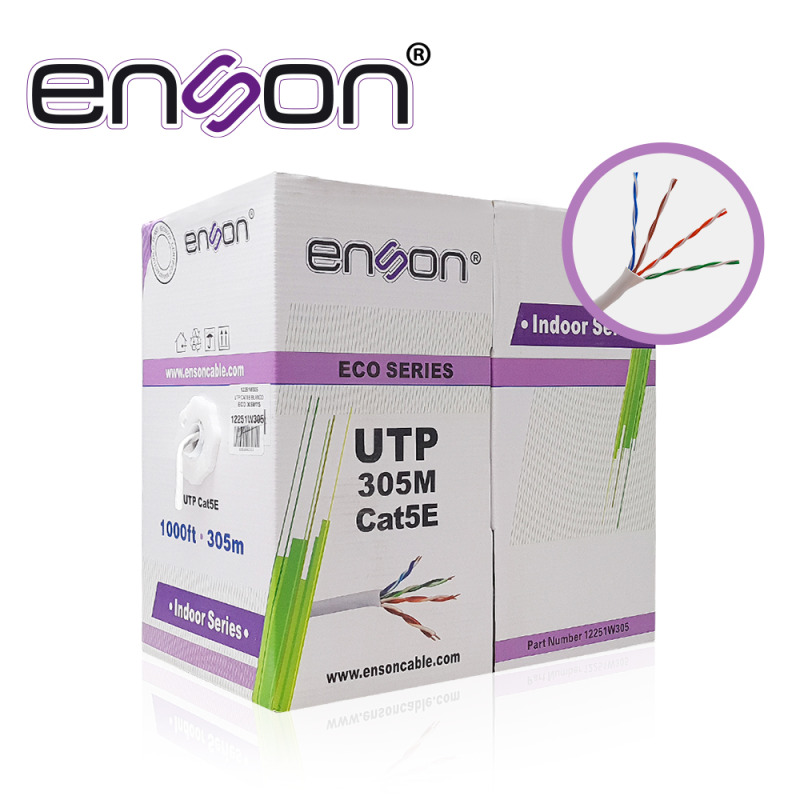Enson 305m UTP Cat5e cable de red Blanco U/UTP (UTP) image 3