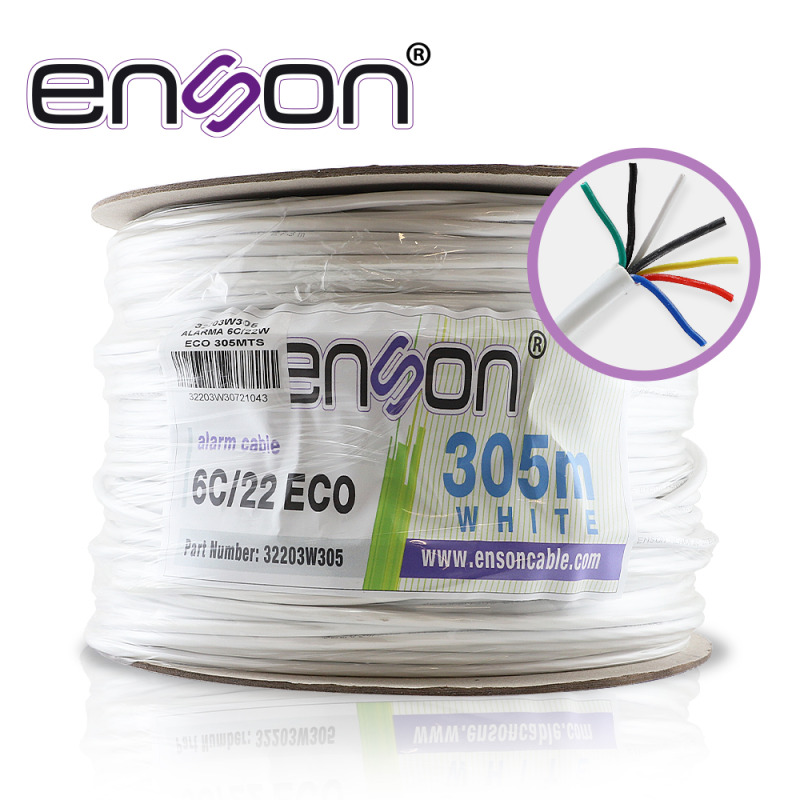 Enson 32203W305 cable de señal 305 m Blanco image 3