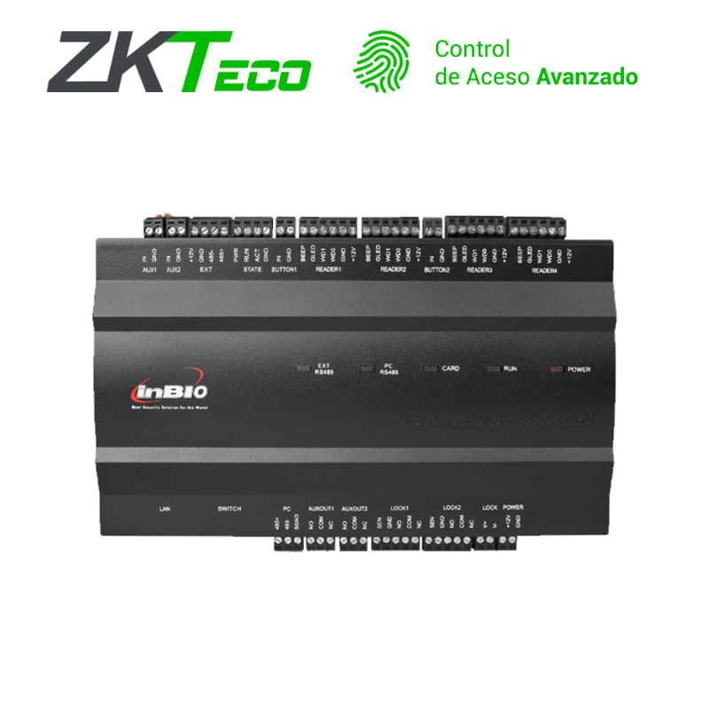 ZKTECO INBIO260 - CONTROL DE ACCESO INBIO PARA 2 PUERTAS/ SOPORTE DE 4 LECTORAS FR1X00/ 20 000 HUELLAS/ 30 000 TARJETAS/ CON VERSION PULLSDK image 2