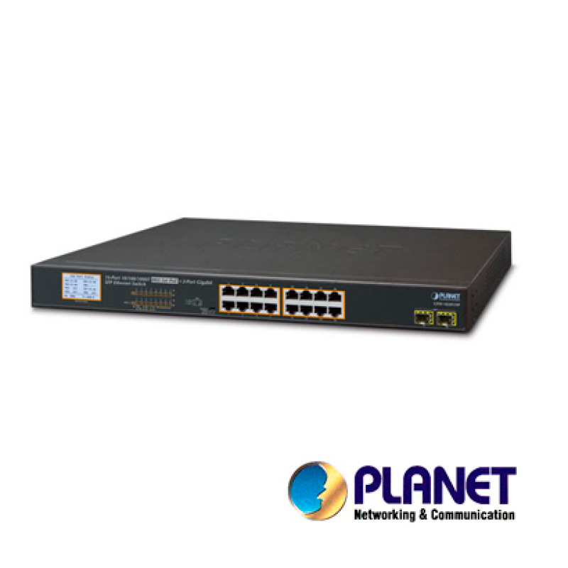PLANET GSW-1820VHP dispositivo de redes No administrado Gigabit Ethernet (10/100/1000) Energía sobre Ethernet (PoE) 1U Azul image 2