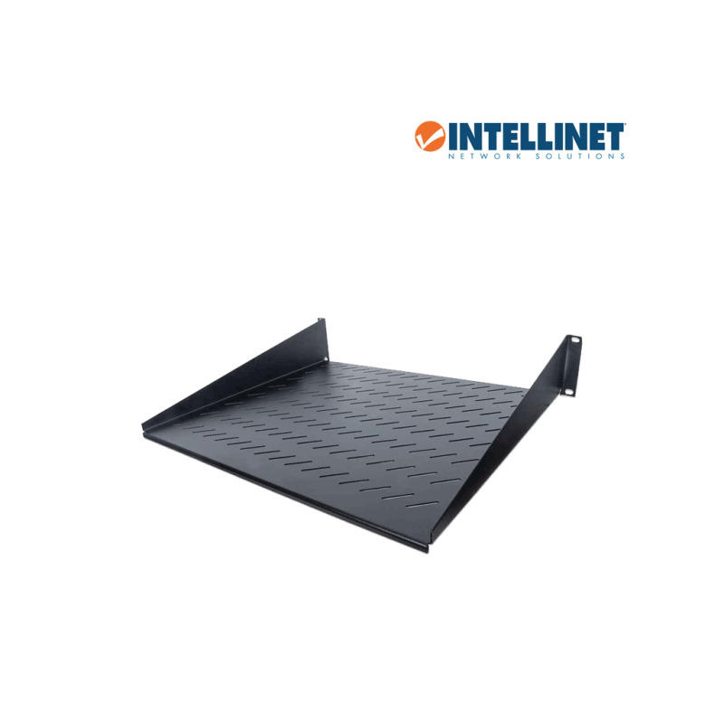 INTELLINET 712514 Charola fija, 2U, 19" 2U, 2 puntos frontales de montaje, 40.0 cm de profundidad, Ventilada, Negro (Sobre Pedido) image 3