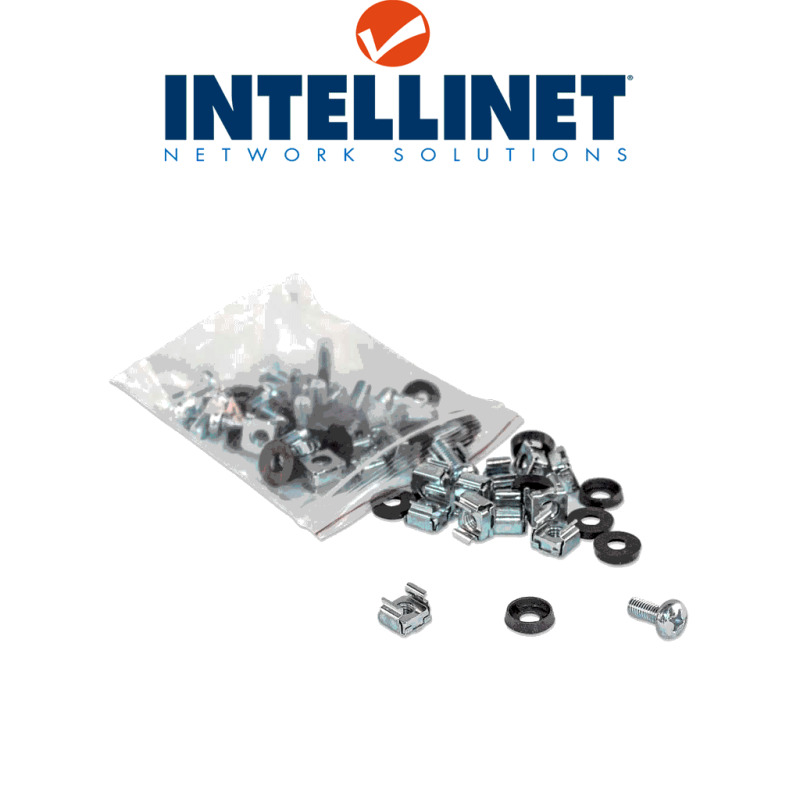 INTELLINET 713658 - Tornillos M6/ Tuerca Enjaulada / Paquete con 100 juegos / (Sobre Pedido) image 3