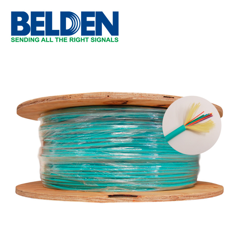 Belden FI3D012R9 cable de fibra óptica OFNR OM3 Color aguamarina image 2
