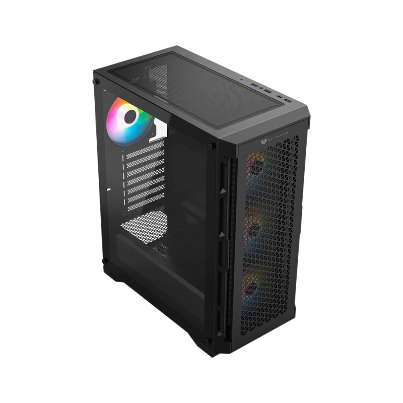 GABINETE GAMER BALAM RUSH CARBONO TWIN MATE 5000 / MEDIA TORRE / ATX,MICRO-ATX, MINI-ATX / 4 VENTILADORES ARGB / PANEL IZQ CRISTAL + FRENTE INTERCAMBIABLE CRISTAL- MESH / NEGRO / BR-938839 image 4