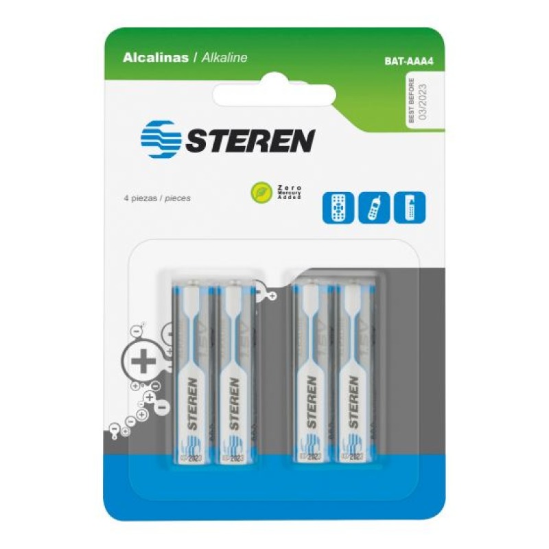 Steren BAT-AAA4 pila de uso doméstico Batería de un solo uso AAA Alcalino image 2