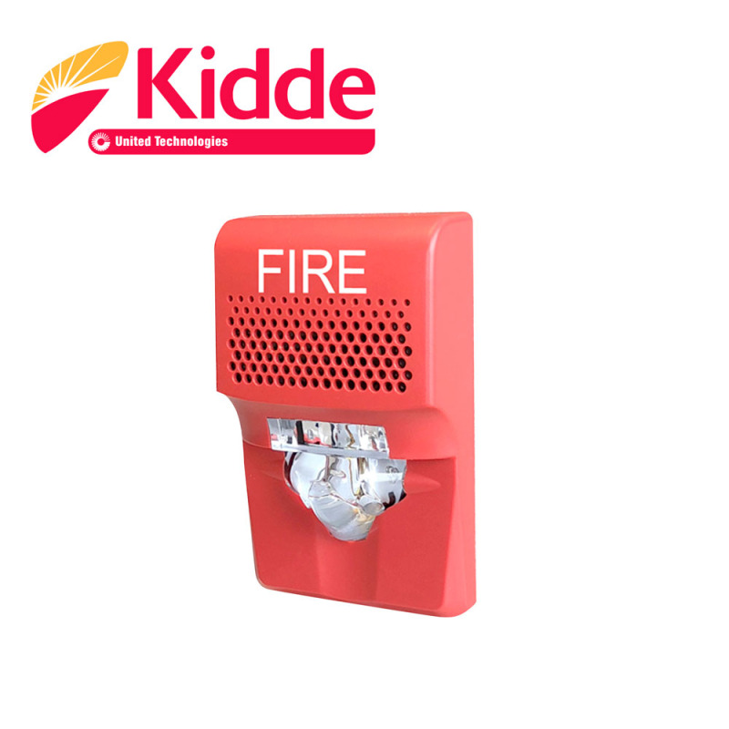 KIDDE F_EG1AVRF - Sirena Estroboscópica Compacta / 15-75 DC / Roja / Logo FIRE image 2