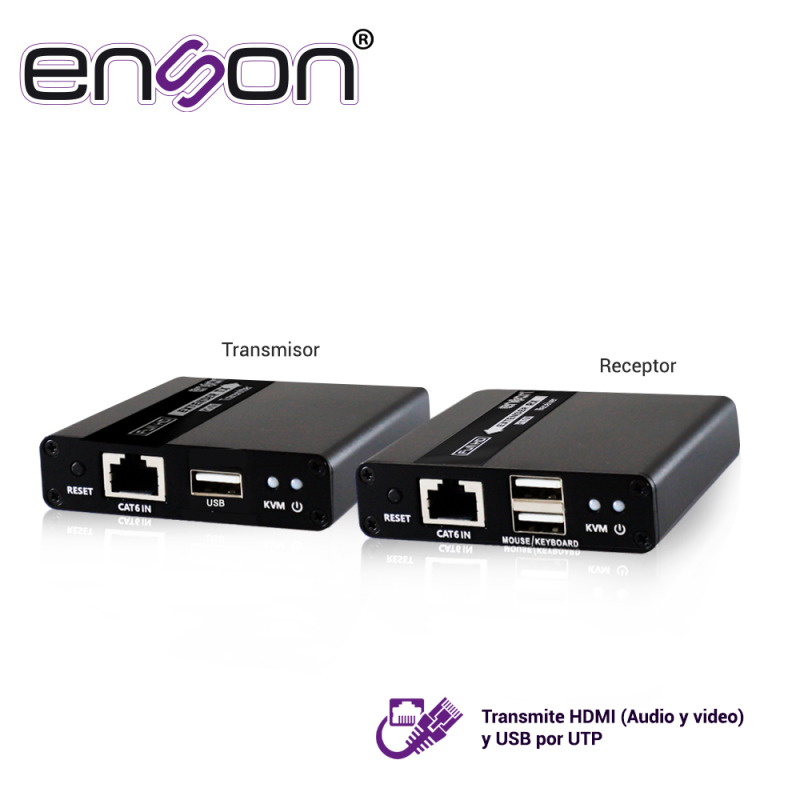 Enson ENS-HDMIE70KVM extensor de audio/video Transmisor y receptor AV image 2