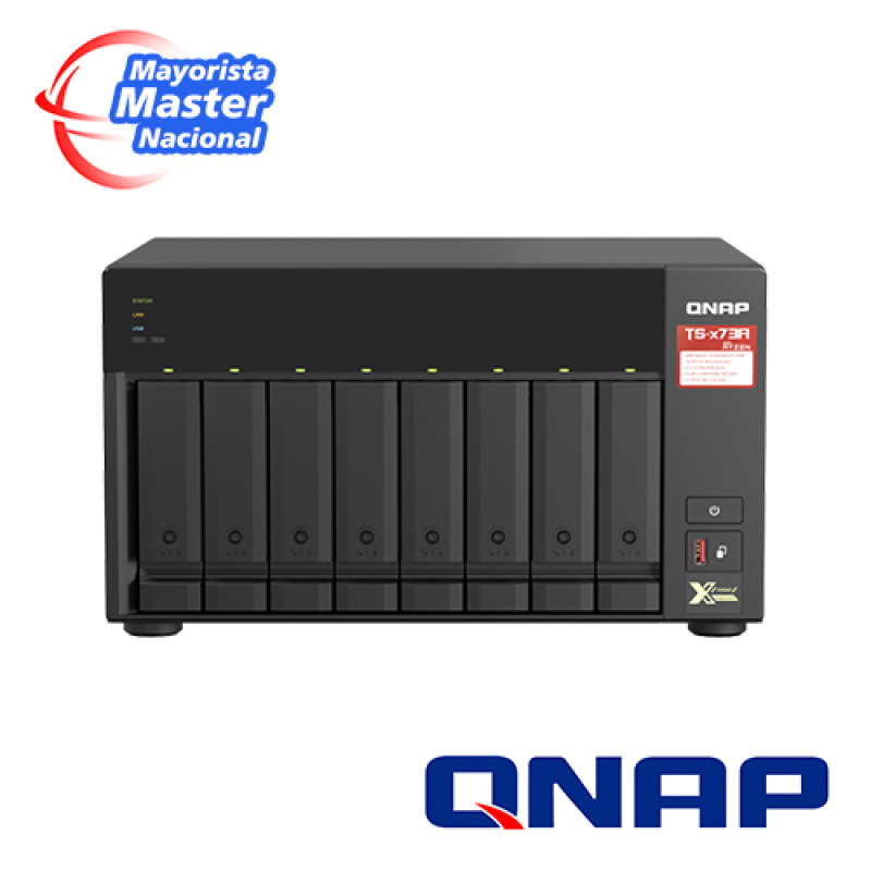NAS QNAP TS-873A-8G-US /8 BAHIAS SATA DE 3,5 /NCLEO CUADRUPLE 2.2GHZ/ 8GB DDR4 HASTA 64 GB/ LAN 2,5 GBE X2/ USB 3.2 X2/HOT SWAP/ SOPORTA M.2 2280/ NO INCLUYE DISCOS image 3