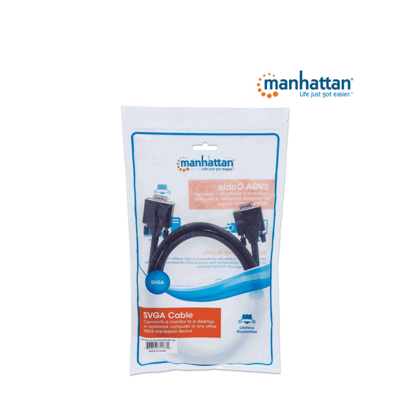 MANHATTAN 371315 Cable para Monitor Manhattan - SVGA - 5mm - HD15M-M - 1.8mts image 7