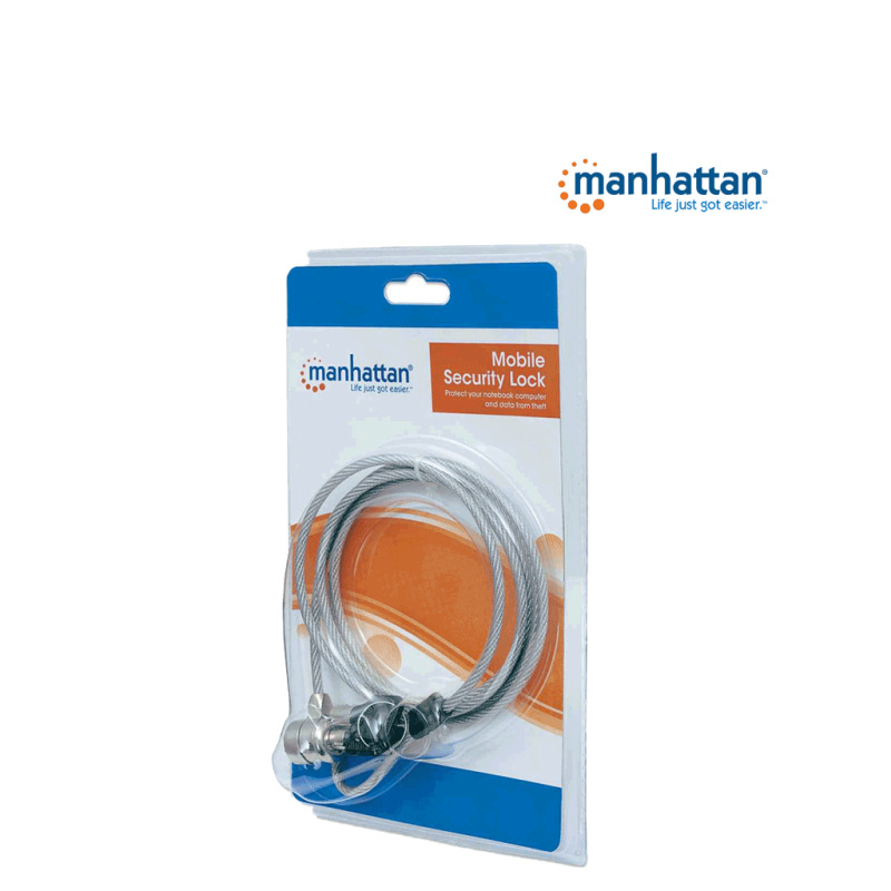 MANHATTAN 440271 Candado de Seguridad para Portátiles Cerradura de llave - 1.4M con la chaqueta de PVC transparente image 8