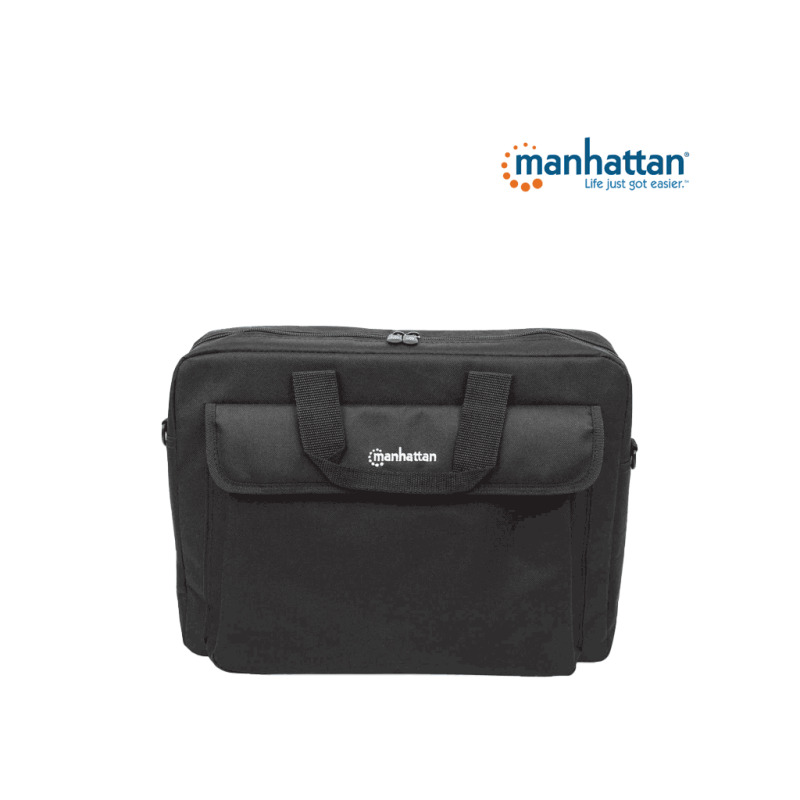 MANHATTAN 438889 Maletín para Computadora Portátil – London Acceso por la parte superior; se ajusta a la mayoría de las computadoras con pantalla amplia de hasta 15.6", Negro (Sobre Pedido) image 6