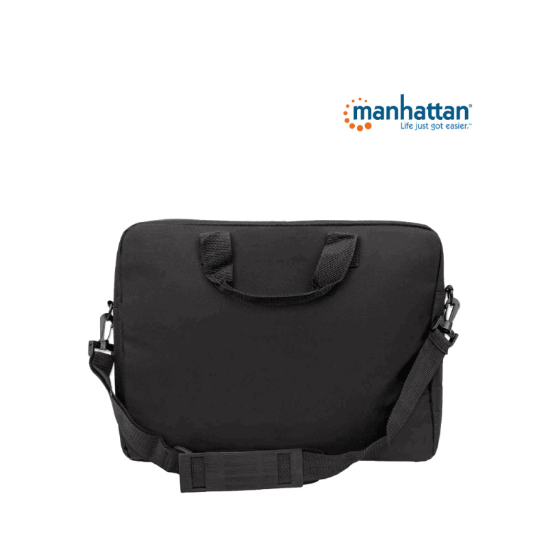 MANHATTAN 438889 Maletín para Computadora Portátil – London Acceso por la parte superior; se ajusta a la mayoría de las computadoras con pantalla amplia de hasta 15.6", Negro (Sobre Pedido) image 8