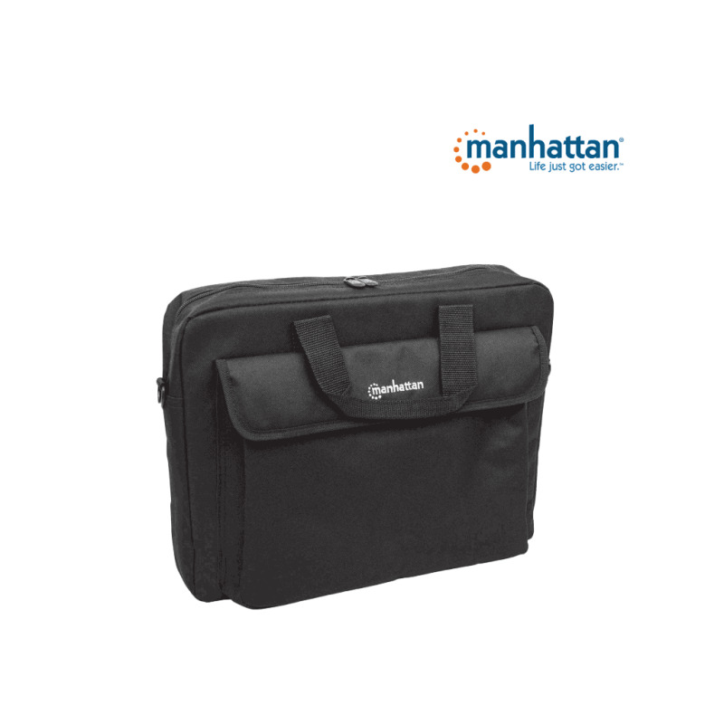 MANHATTAN 438889 Maletín para Computadora Portátil – London Acceso por la parte superior; se ajusta a la mayoría de las computadoras con pantalla amplia de hasta 15.6", Negro (Sobre Pedido) image 9