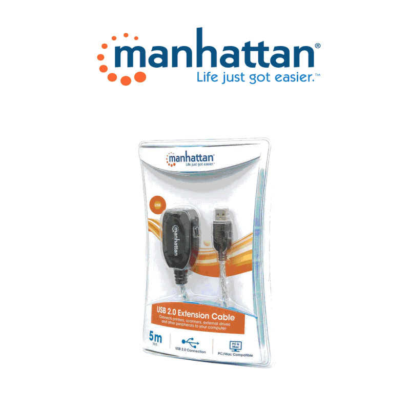 MANHATTAN 519779 - Cable Extensión Activa USB de Alta Velocidad 2.0 / Encadenable / A Macho / A Hembra / 5 m image 3
