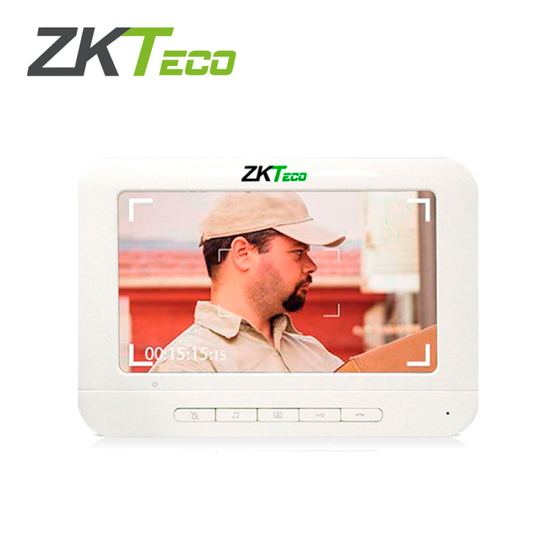 ZKTECO VDPIB3 - Monitor para Videoportero Analógico de 7 pulgadas / Pantalla LCD / Resolución 800*480 / Hasta 25 Tonos Diferentes / Imagen Nítida / Botón de NO Molestar / Conexión mediante 4 Hilos  image 3