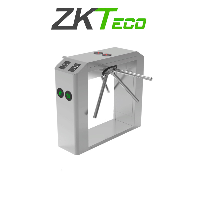 ZKTECO TS2200PRO - Torniquete Trípode Doble Carril Bidireccional / Semiautomático / Acero Inoxidable / Indicadores LED / 110V / Exterior Protegido / Requiere lectores y Panel image 2