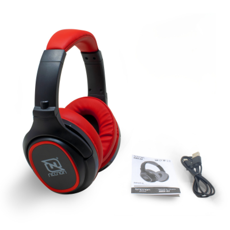 AUDIFONOS NECNON BLUETOOTH NBH-02 MANOS LIBRES TYPE C ROJO NBAB0202TC