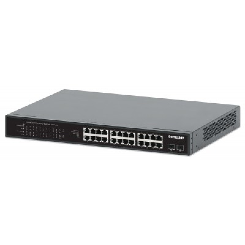 Intellinet - 561891 Switch PoE+ de 24 puertos Gigabit con 2 puertos SFP image 2