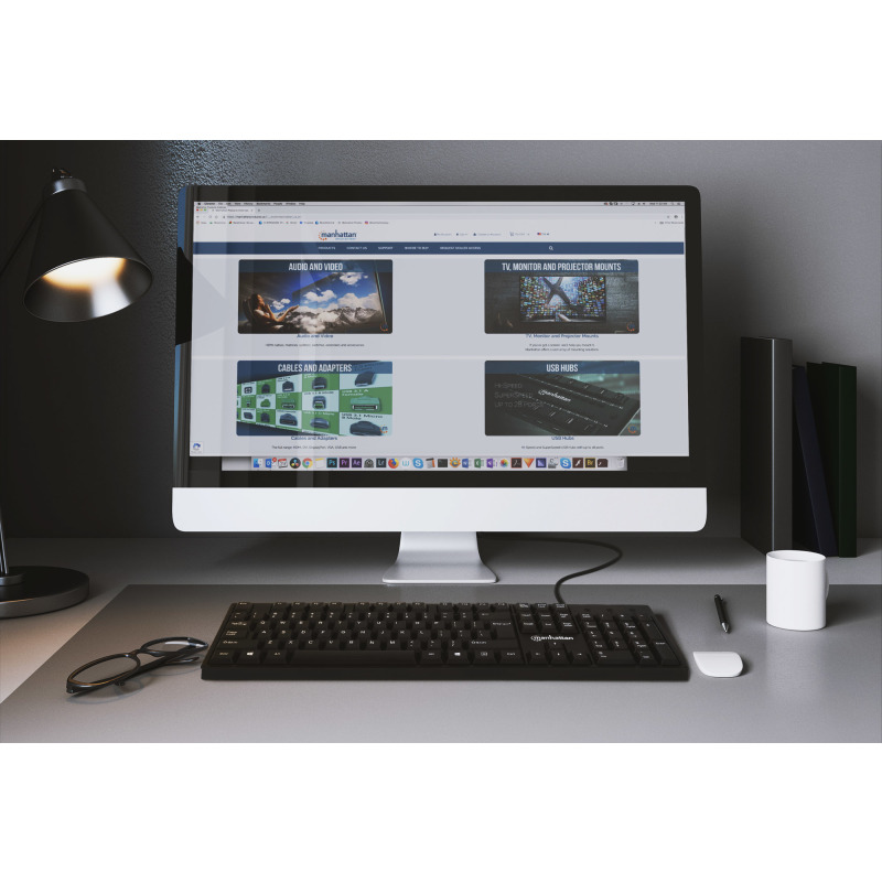 TECLADO,MANHATTAN,179324, MX USB CABLEADO image 7