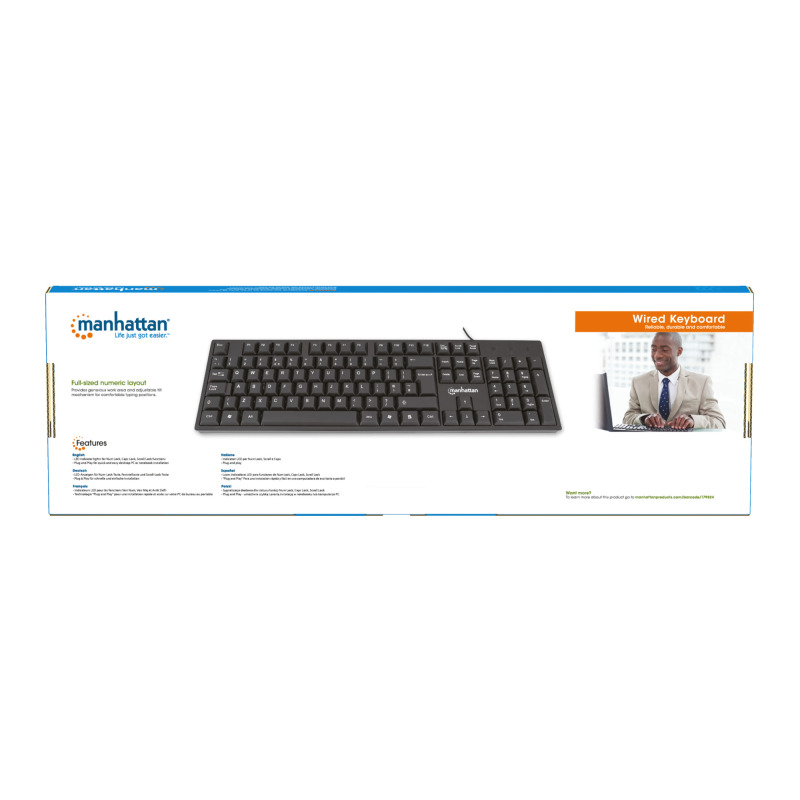 TECLADO,MANHATTAN,179324, MX USB CABLEADO image 11