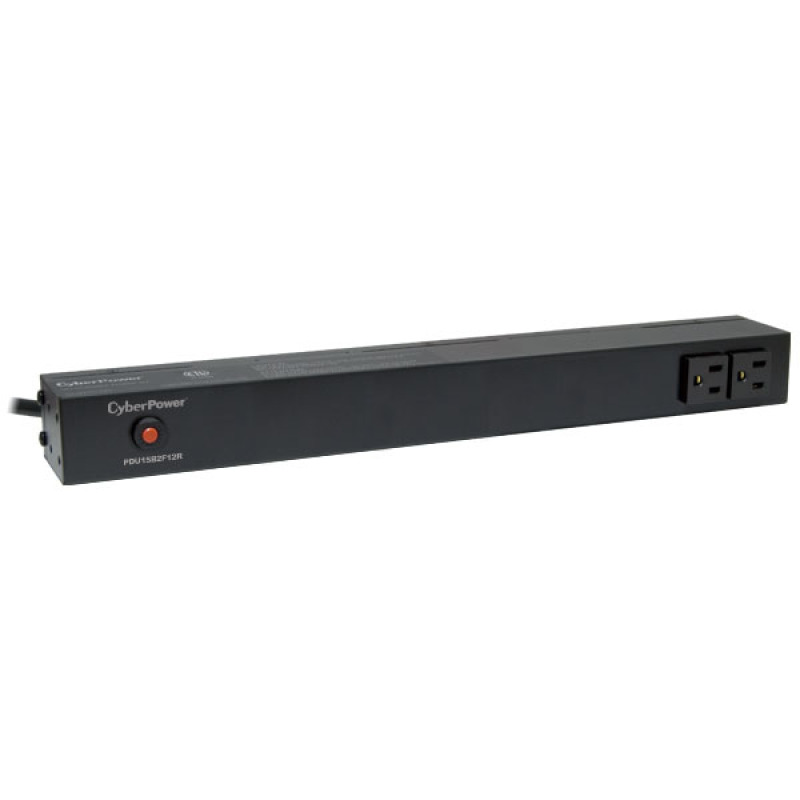 PDU Básico Para Distribución de Energía Con 12 Tomas NEMA 515R Traseras y 2 Tomas 515R Frontales 1UR 15 Amp 120 Vca