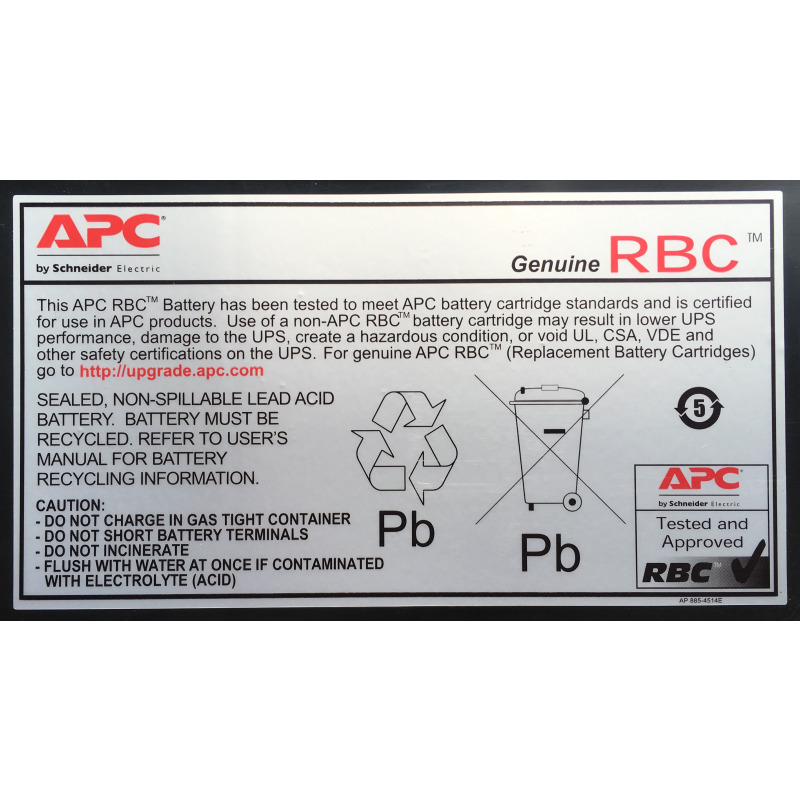 APC Replacement Battery Cartridge 43 Batería de UPS Ácido de plomo