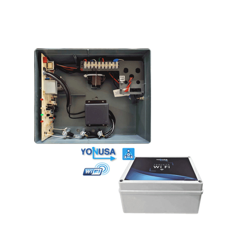 YONUSA EYNG12001WIFI - Paquete de ENERGIZADOR de nueva generacion 12 000V / Modulo  WiFi para control desde SMARTPHONE / Hasta 2 500  Mts lineales