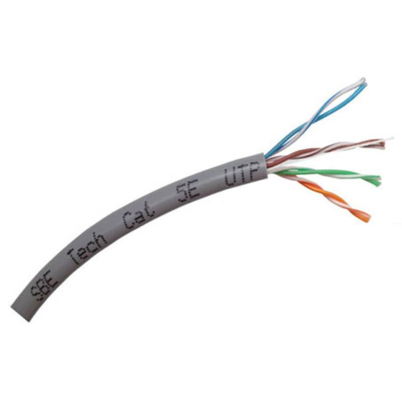 SBETECH SBEUTPC5ECUGY - CABLE UTP CAT5E/ CAJA DE 305 METROS/ 100% COBRE/ COLOR GRIS/ 4 PARES/ 24 AWG/ #UTP