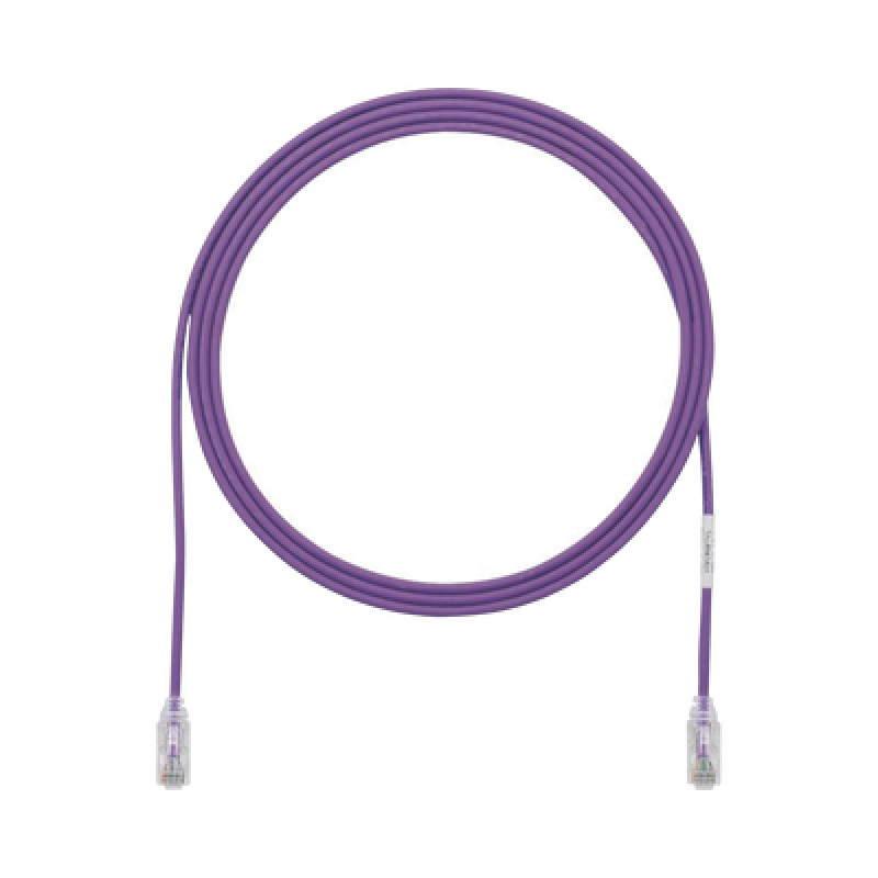 Cable de Parcheo TX6 UTP Cat6 Diámetro Reducido 28AWG Color Violeta 5ft