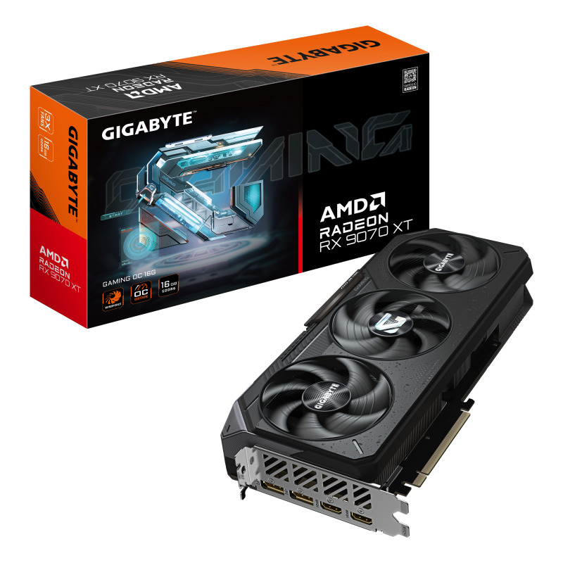 TARJETA DE VIDEO GIGABYTE RADEON GV-R9070XTGAMING OC-16GD / RX 9700 XT / 16GB VRAM / PCI 5.0 / HDMI / DP