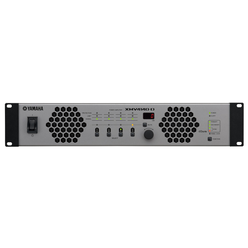 Amplificador de Audio Multicanal con Conexión Análoga | DANTE | 4 Canales 140W | 8 OHMS | 70/100V