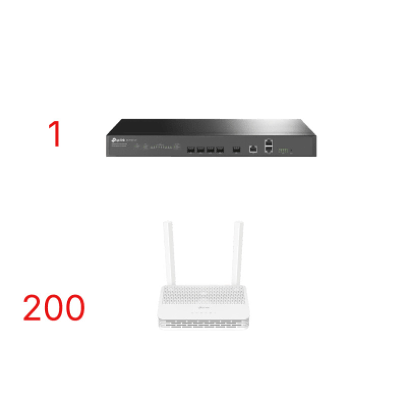 Kit para ISPs / OLT DSP700104 con Paquete de 200 ONUs Modelo XC220G3