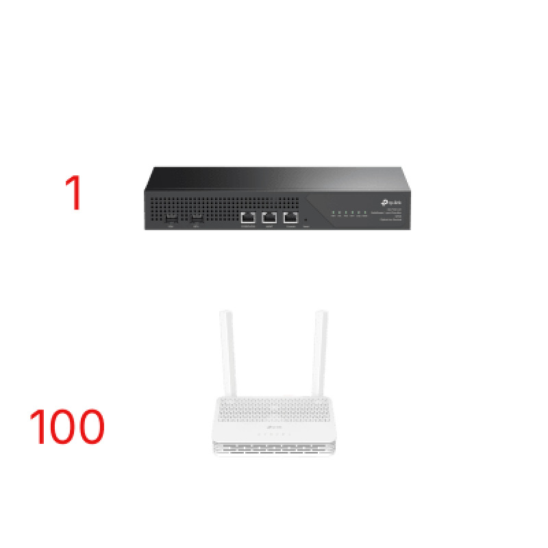 Kit para ISPs / OLT DSP700101 con Paquete de 100 ONUs Modelo XC220G3