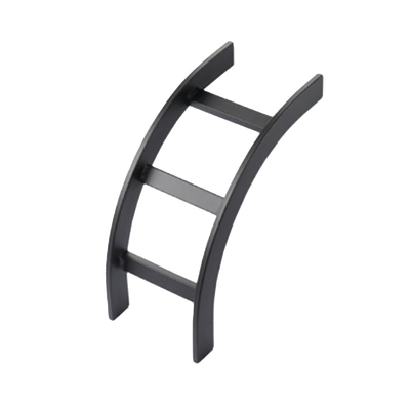 Accesorio de Escalerilla Curva Vertical Bajada Exterior 12 in de Ancho de Acero Color Negro