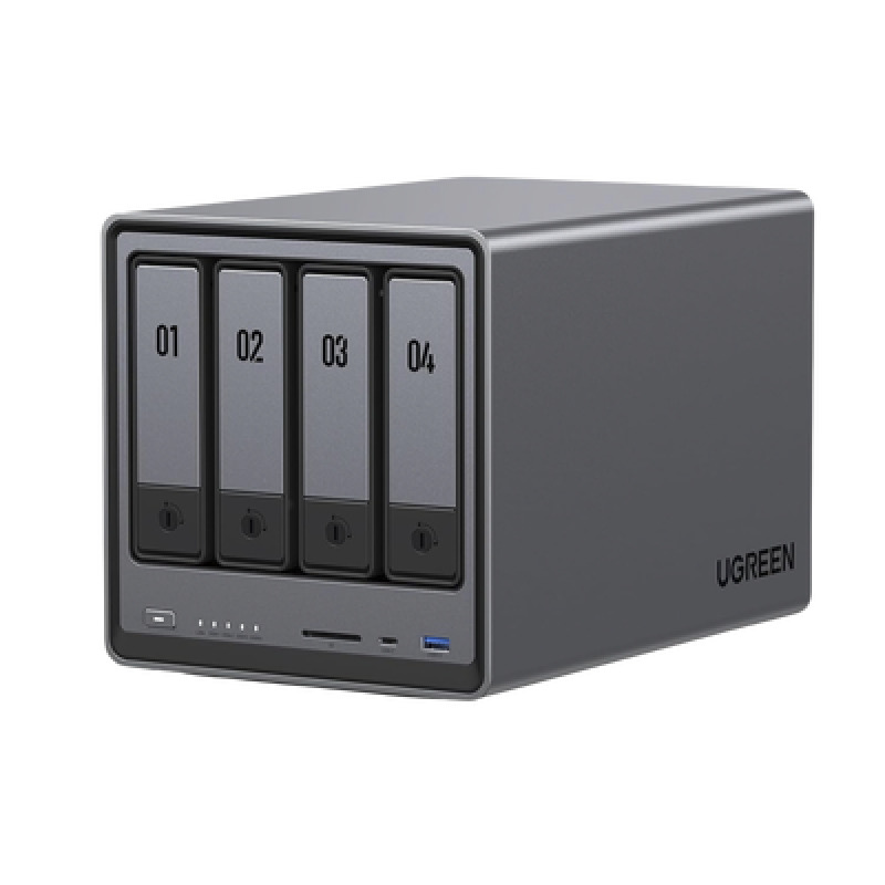 NASync DXP4800 | SO UGOS Pro |  Intel N100 12th Gen Intel Quad Core | 4Bahias SATA hasta 96TB | 2 M2 SSD hasta 16TB| 8GB DDR5 Exp a 16GB | 25Gb Dual Ethernet | HDMI 4K | 2 USB20 | 1USB 32Gen | 1 USB 32Gen2 | 1USBC 32Gen2 | SD