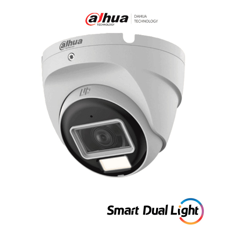 DAHUA DH-HAC-T2A51N-U-IL-A- Cámara Domo 5 Megapixeles/ Lente 2.8 mm con Apertura de Hasta 100°/ Iluminación Dual Inteligente/ Micrófono Integrado/ Iluminación de Hasta 30Mts IR + 20Mts Luz Calida/ Metal/ IP67/ Para Exterior/ #LoNuevo