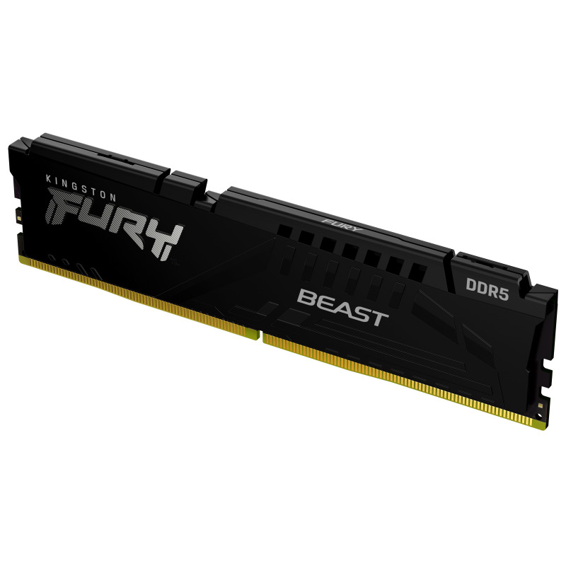 MEMORIA RAM KINGSTON DIMM DDR5 16GB 6800MT/S FURY BEAST BLACK EXPO CL34 288PIN 1.4V C/DISIPADOR DE CALOR P/PC/GAMER/ALTO RENDIMIENTO KF568C34BBE-16