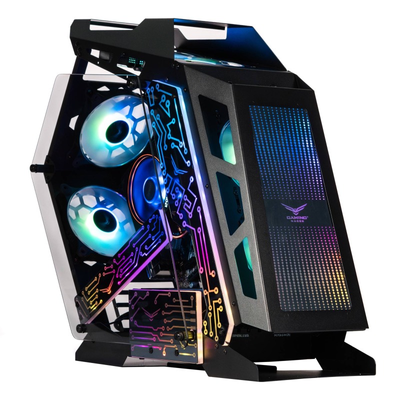 GABINETE NACEB (NA-0641) GAMER OLYMPIAN, M-ATX, ITX, CRISTAL TEMPLADO / LATERAL, FRONTAL Y SUPERIOR