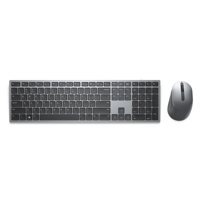 DELL KM7321W teclado Ratón incluido Oficina RF inalámbrico + bluetooth Inglés de EE.UU. Gris, Titanio