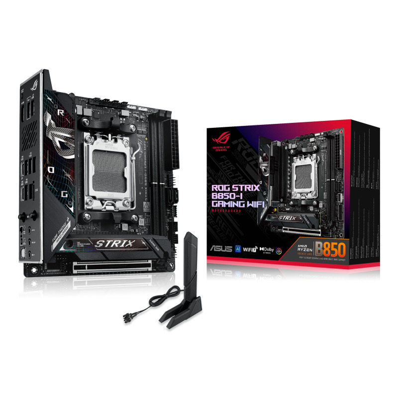 MB ASUS B850 AMD S-AM5 9A GEN /2X DDR5 8400 /HDMI /DP TIPO-C /2X M.2 /4X USB 3.2 /WIFI 7 /BLUETOOTH /MINI ITX /GAMA MEDIA /GAMER
