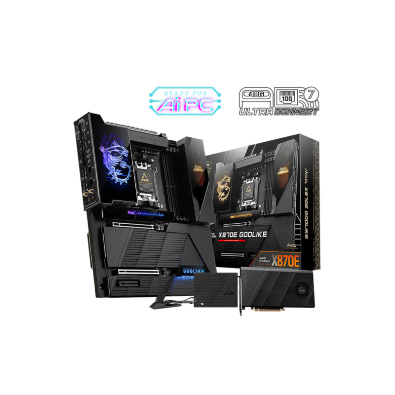 MB MSI MEG X870E GODLIKE SERIE 7000/8000/9000 AM5, 4X DDR5, 2X M.2, E-ATX