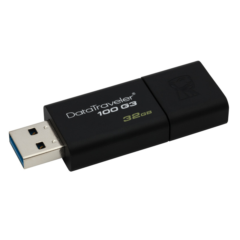 Kingston Technology DataTraveler 100 G3 unidad flash USB 32 GB USB tipo A 3.2 Gen 1 (3.1 Gen 1) Negro