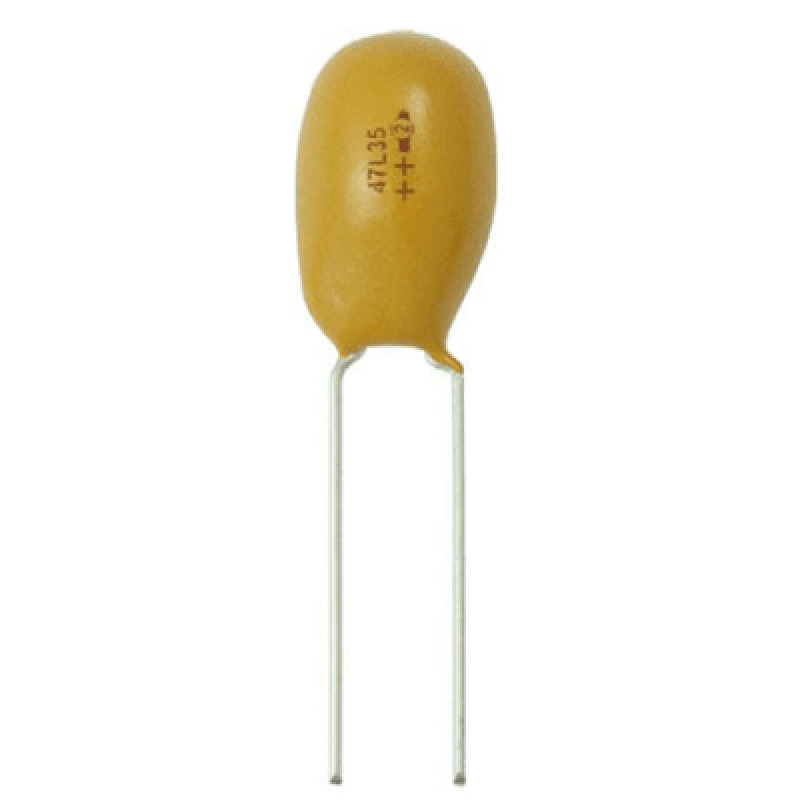 Capacitor de Tantalio de 2200nF  Emplomado sólido de 25 Vcc