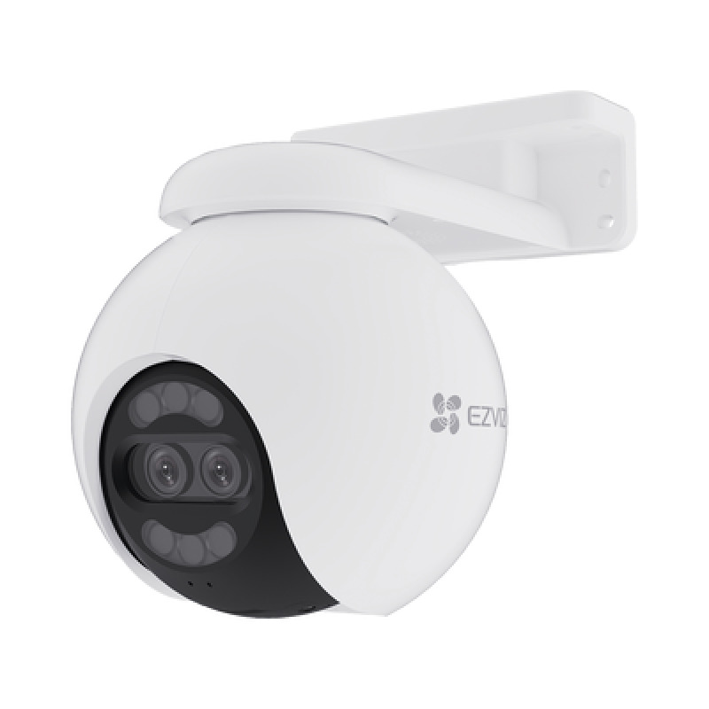 Cámara PT / WiFi / Lente Dual / Panorámica 360 / Resolución 4K / Visión Nocturna ColorFULL  / IA Detección de Humanos y Vehiculos / Alarma con Sirena y Luz / IP65