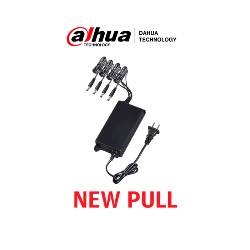 DAHUA FUENTE KIT2NEWPULL - Fuente de Poder de poder de 2 Ampers con Distribuidor de 4 Canales/ 4 Cables con conector de Energía/