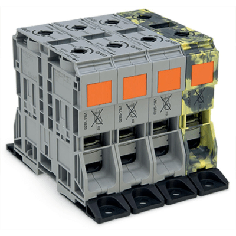 Juego de Corriente Trifásica / Bornas para Corrientes Elevadas 185 mm / POWER CAGE CLAMP / Multicolor / Con Bridas de Fijación / Cobre / 185 mm