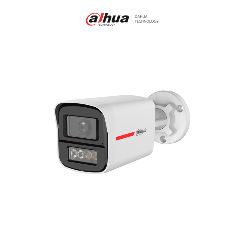 DAHUA DH-HAC-HFW1249XN-IL-A-PRO - Cámara Bullet HDCVI 2MP WizColor/ Imagen 24 Horas a Color/ Corrección de Distorsión de Imagen mediante IA/ Iluminador Dual Inteligente/ Hasta 50m de Dist de Ilumin/ Doble Mic Incorp/ Campo de Visión de Hasta 101°