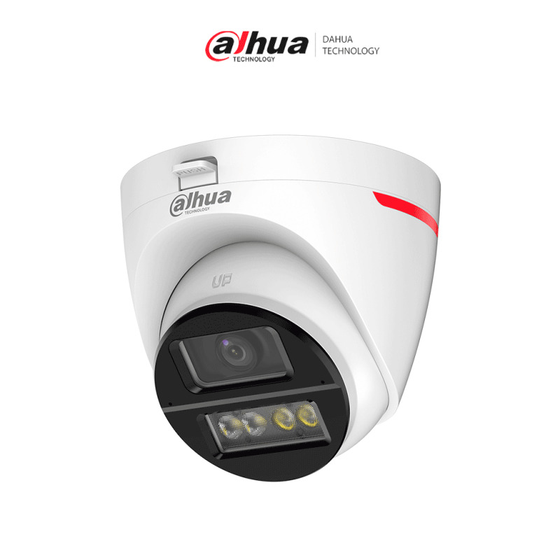 DAHUA DH-HAC-HDW1249XN-A-PRO - Cámara Domo HDCVI 2MP 1080P WizColor/ Video 24 Horas a Color/ Corrección de Distorsión de Imagen mediante IA/ Iluminador Inteligente/ Hasta 50m de Dist de Ilumin/ Doble Mic Incorp/ Campo de Visión de Hasta 101°